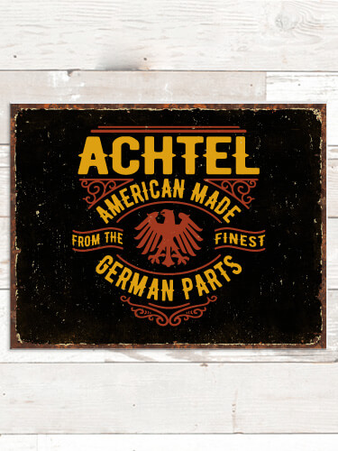 German Parts NA Tin Sign 16 x 12.5