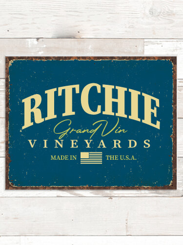 Grand Vineyards NA Tin Sign 16 x 12.5