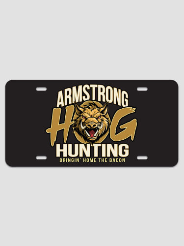 Hog Hunting NA License Plate