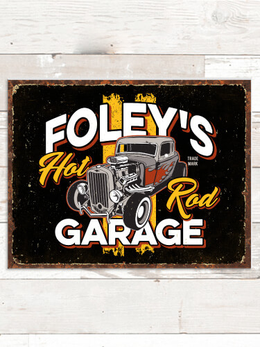 Hot Rod Garage NA Tin Sign 16 x 12.5