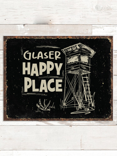 Hunting Happy Place NA Tin Sign 16 x 12.5