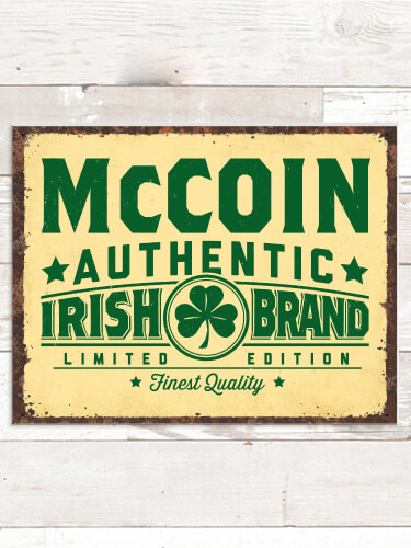 Irish Brand NA Tin Sign 16 x 12.5