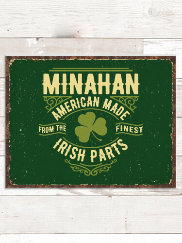 Irish Parts NA Tin Sign 16 x 12.5