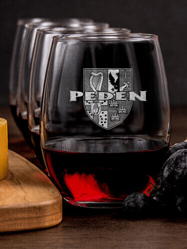 Irish Provinces NA 1 Cheese Board 4 Wine Glass Gift Set - Engraved