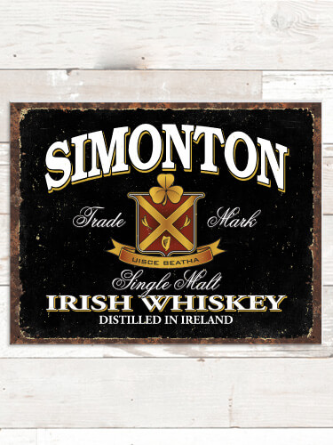 Irish Whiskey NA Tin Sign 16 x 12.5