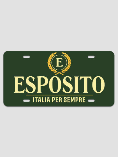 Italian Monogram NA License Plate