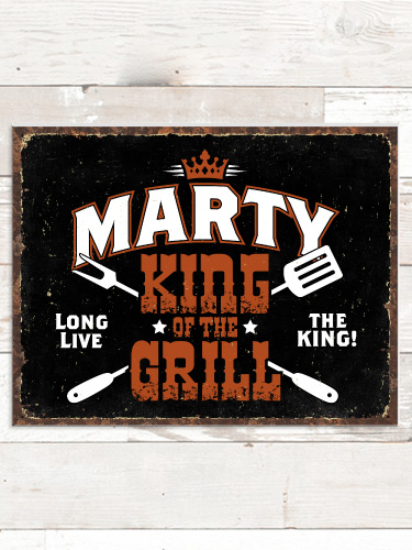 King of the Grill NA Tin Sign 16 x 12.5