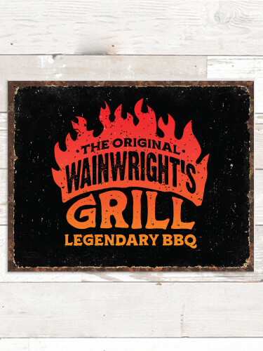 Legendary BBQ NA Tin Sign 16 x 12.5