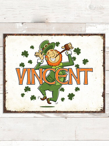 Leprechaun NA Tin Sign 16 x 12.5