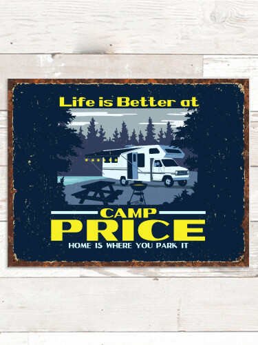 Life Is Better RV NA Tin Sign 16 x 12.5
