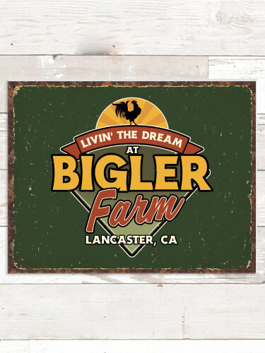 Livin' The Dream Farm NA Tin Sign 16 x 12.5