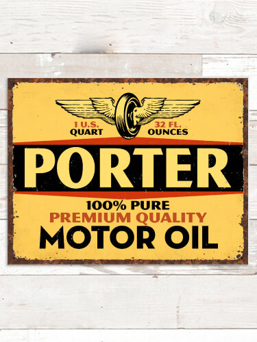 Motor Oil NA Tin Sign 16 x 12.5