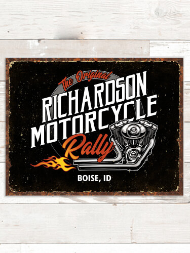 Motorcycle Rally NA Tin Sign 16 x 12.5