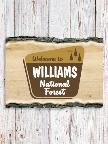 National Forest NA Faux Sliced Log Plaque