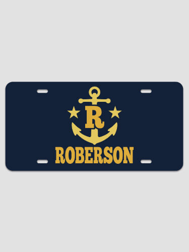 Nautical Monogram NA License Plate