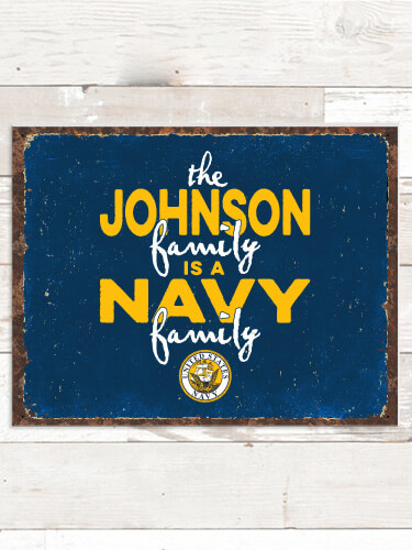 Navy Family NA Tin Sign 16 x 12.5