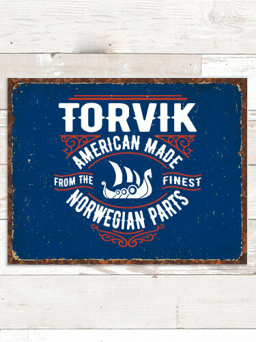 Norwegian Parts NA Tin Sign 16 x 12.5