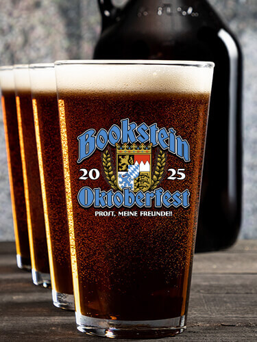 Oktoberfest NA 1 Color Printed Growler 4 Color Pint Glass Gift Set