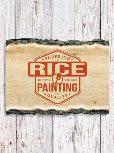 Painting NA Faux Sliced Log Plaque