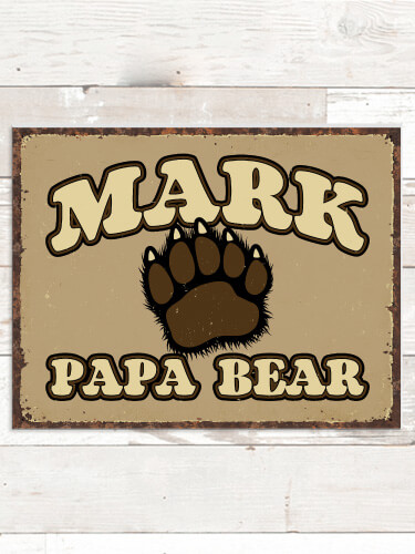 Papa Bear NA Tin Sign 16 x 12.5