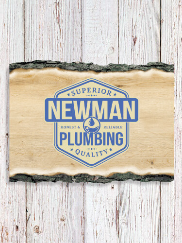 Plumbing NA Faux Sliced Log Plaque
