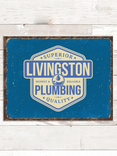 Plumbing NA Tin Sign 16 x 12.5