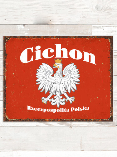 Polish Eagle NA Tin Sign 16 x 12.5