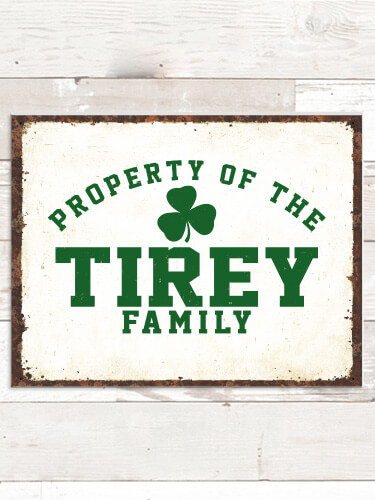 Property of Irish NA Tin Sign 16 x 12.5