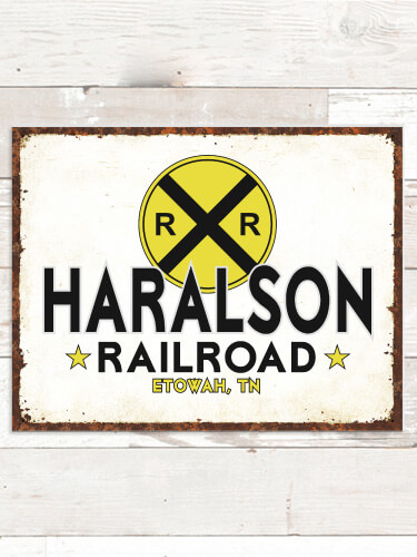 Railroad NA Tin Sign 16 x 12.5