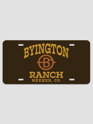 Ranch Monogram NA License Plate