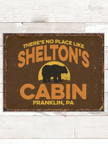 Rustic Cabin NA Tin Sign 16 x 12.5