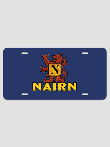 Scottish Monogram NA License Plate