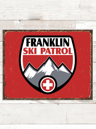 Ski Patrol NA Tin Sign 16 x 12.5