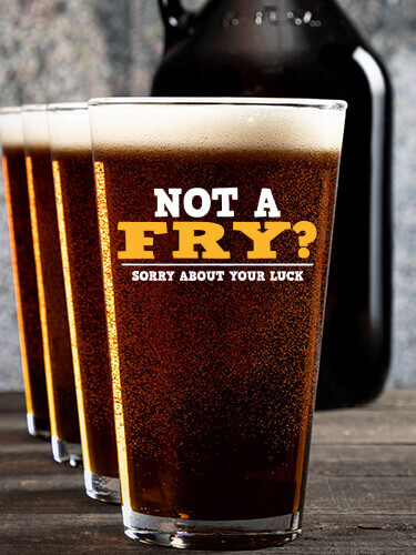 Sorry About Your Luck NA 1 Color Printed Growler 4 Color Pint Glass Gift Set