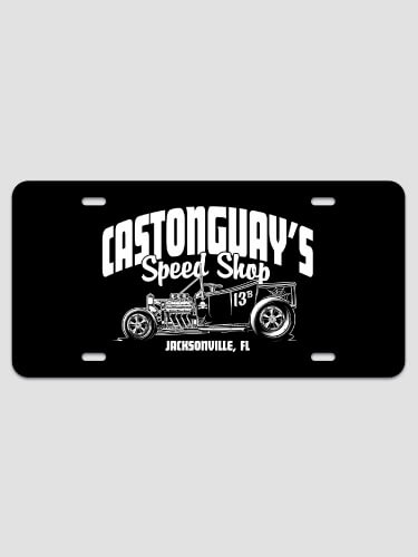 Speed Shop NA License Plate