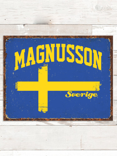 Sweden NA Tin Sign 16 x 12.5