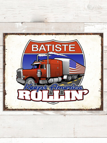 Trucking NA Tin Sign 16 x 12.5