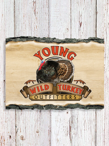 Wild Turkey Outfitters NA Faux Sliced Log Plaque
