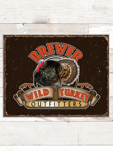 Wild Turkey Outfitters NA Tin Sign 16 x 12.5