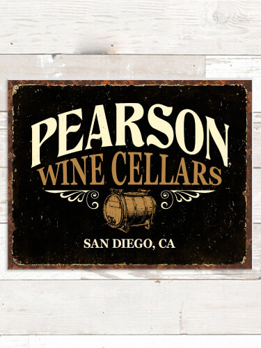 Wine Cellars NA Tin Sign 16 x 12.5