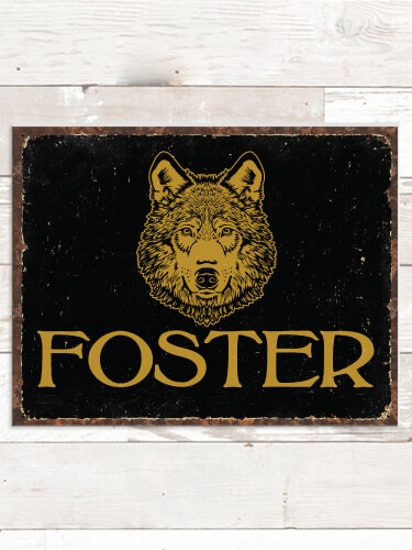 Wolf NA Tin Sign 16 x 12.5