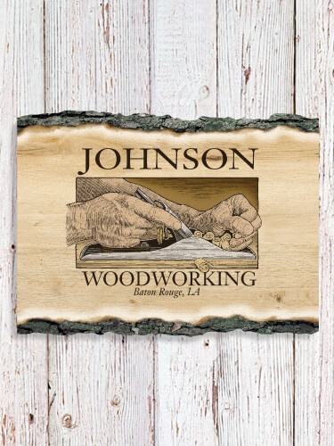 Woodworking NA Faux Sliced Log Plaque