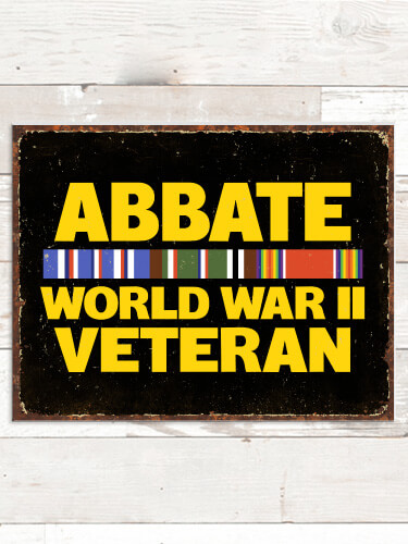 WW2 European Veteran NA Tin Sign 16 x 12.5