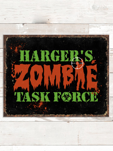 Zombie Task Force NA Tin Sign 16 x 12.5