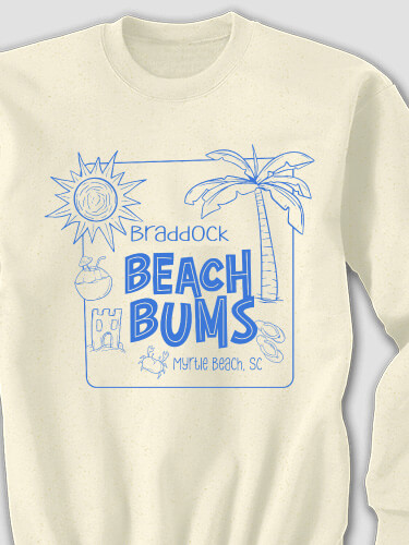 Beach Bums Natural Adult Sweatshirt