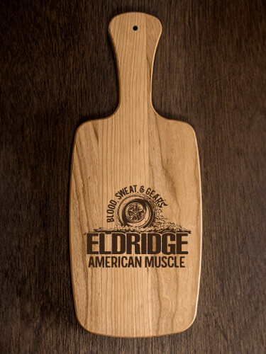 American Muscle Natural Cherry Cherry Wood Cheese Board - Engraved