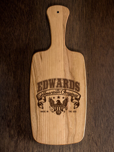 American Original Natural Cherry Cherry Wood Cheese Board - Engraved