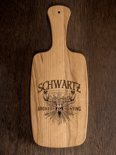 Archery Hunting Natural Cherry Cherry Wood Cheese Board - Engraved