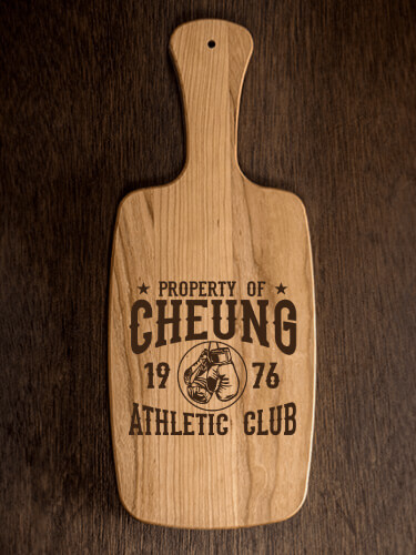 Athletic Club Natural Cherry Cherry Wood Cheese Board - Engraved