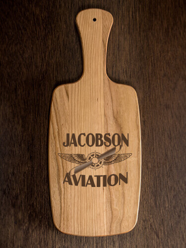 Aviation Natural Cherry Cherry Wood Cheese Board - Engraved